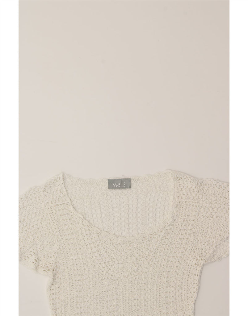 WALLIS Womens Oversized Beach Basic Dress UK 10 Small White Vintage Wallis and Second-Hand Wallis from Messina Hembry 