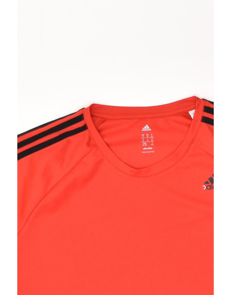 ADIDAS Mens Climalite T-Shirt Top XL Red Polyester | Vintage Adidas | Thrift | Second-Hand Adidas | Used Clothing | Messina Hembry 