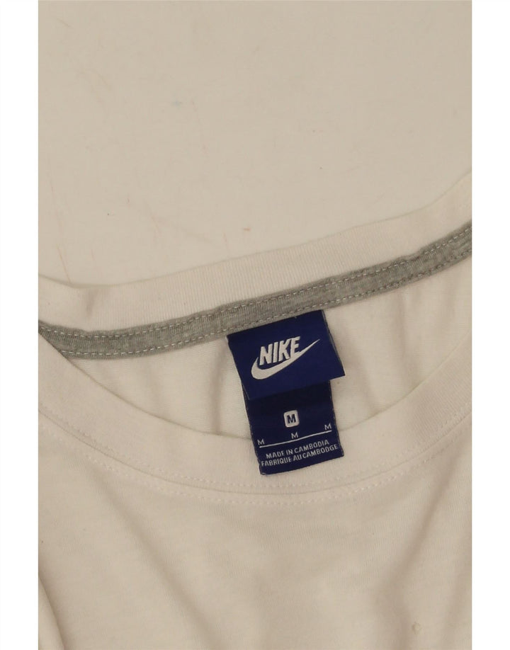 Nike Womens Graphic T-Shirt Top UK 14 Medium White Polyester