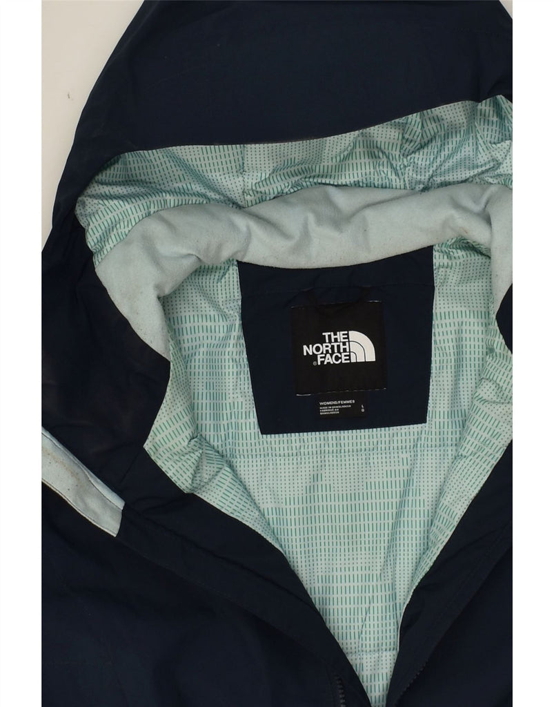 THE NORTH FACE Womens Hooded Parka Jacket UK 14 Large Navy Blue Polyester | Vintage The North Face | Thrift | Second-Hand The North Face | Used Clothing | Messina Hembry 