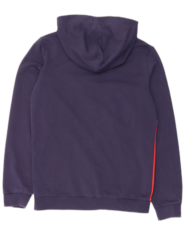 Puma Boys Zip Hoodie Sweater 13-14 Years Blue Colourblock