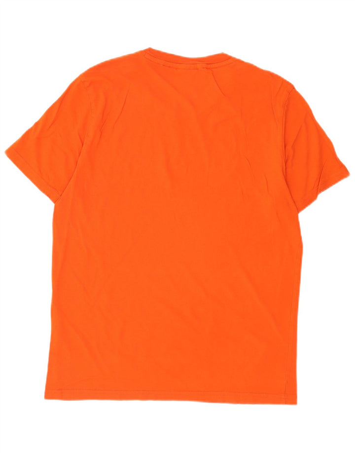 Champion Mens T-Shirt Top Medium Orange Cotton