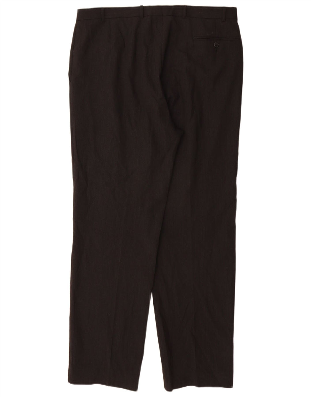 Marks & Spencer Mens Pegged Suit Trousers W36 L32 Black Polyester