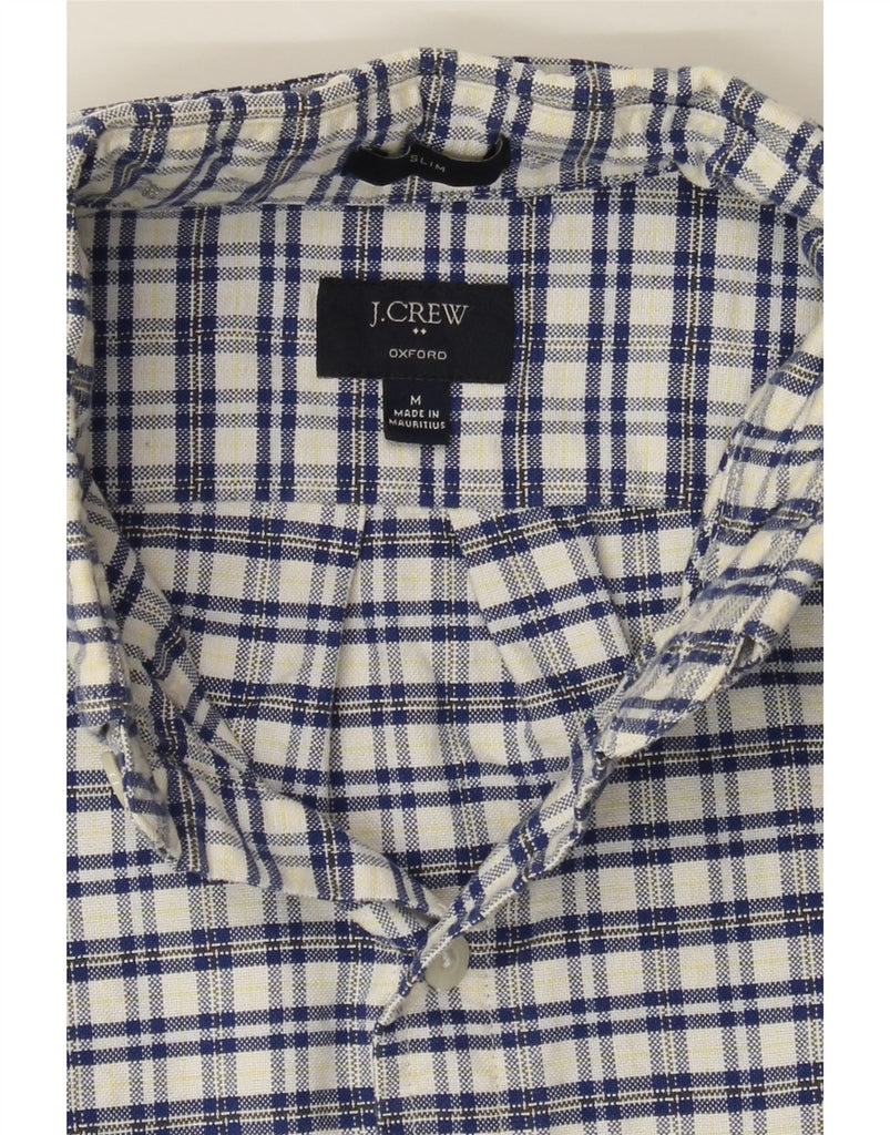 J. CREW Mens Slim Shirt Medium Blue Check Cotton Vintage J. Crew and Second-Hand J. Crew from Messina Hembry 