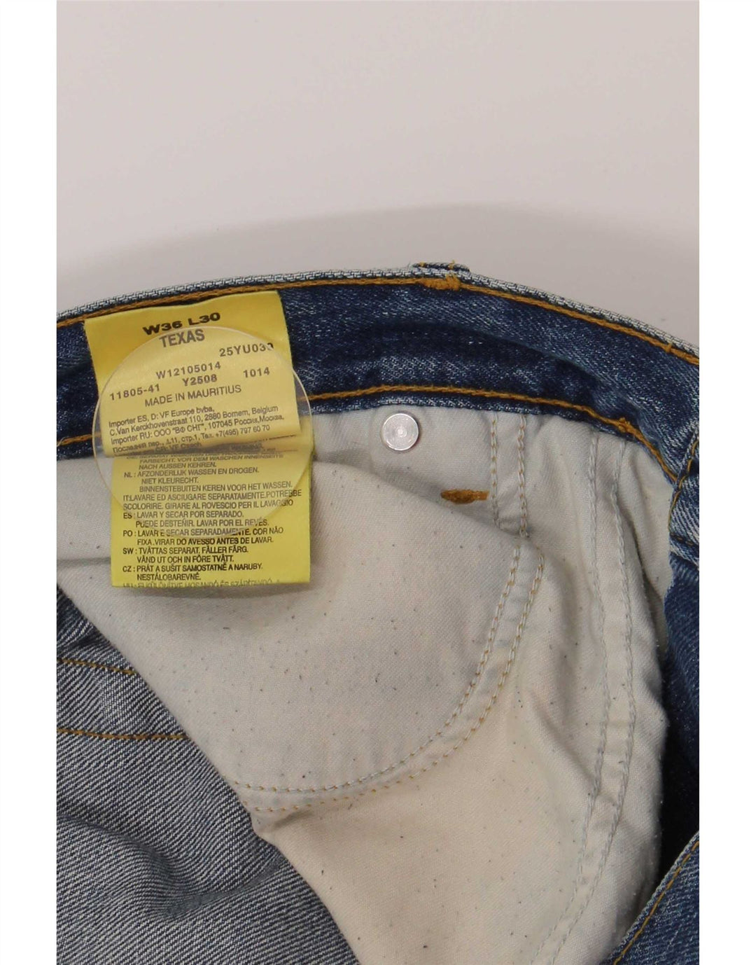 Wrangler Mens Texas Regular Straight Jeans W36 L30 Blue Cotton