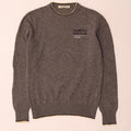 North Sails Mens Graphic Crew Neck Jumper Sweater Medium Grey Flecked Wool