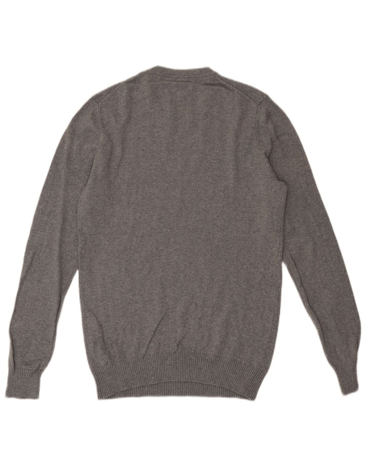 Lyle & Scott Mens Crew Neck Jumper Sweater XS Grey Cotton