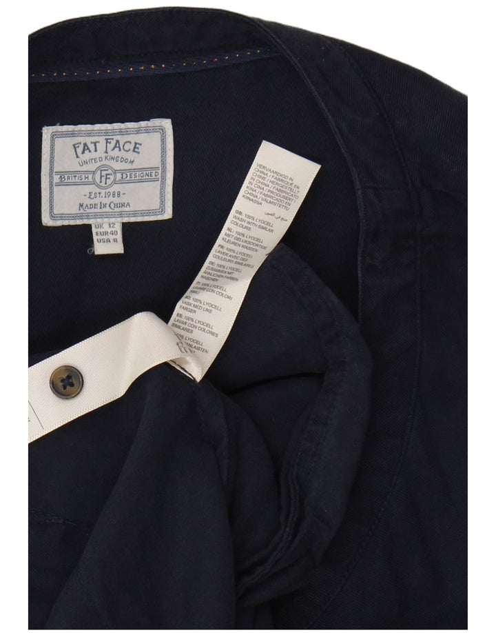 FAT FACE Womens Jumpsuit UK 12 Medium Navy Blue Lyocell