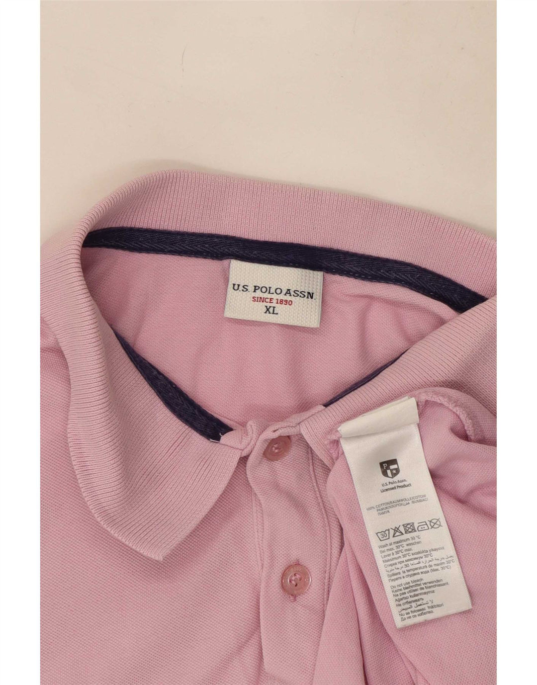 U.S. Polo Assn. Mens Shirt XL Pink Cotton