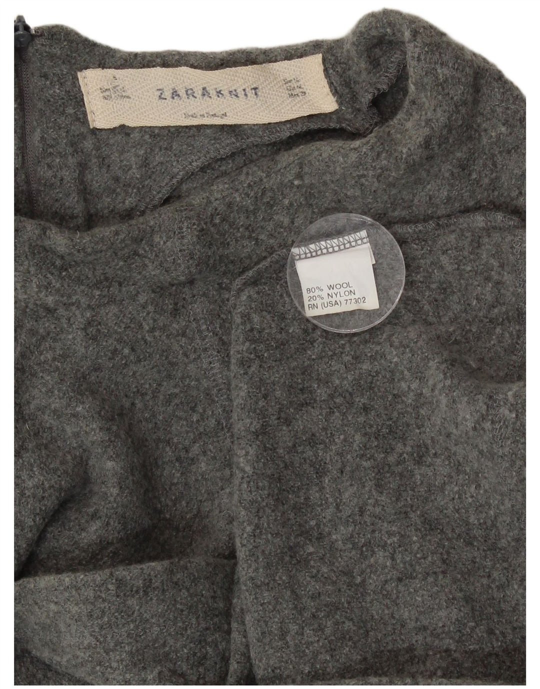 Zara Womens Vest Tank Top UK 14 Medium Grey Wool