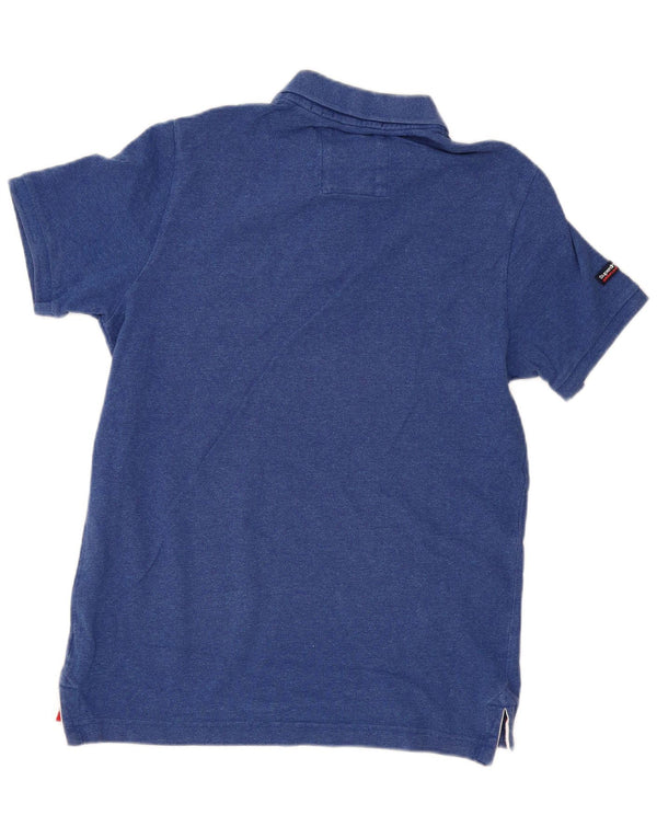 Superdry Mens Polo Shirt XL Blue Cotton