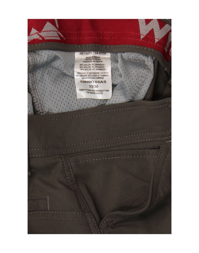 WRANGLER Mens Straight Cargo Trousers W33 L30 Grey Nylon Vintage Wrangler and Second-Hand Wrangler from Messina Hembry 