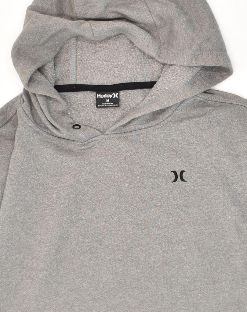 HURLEY Mens Hoodie Jumper Medium Grey Colourblock Cotton | Vintage Hurley | Thrift | Second-Hand Hurley | Used Clothing | Messina Hembry 