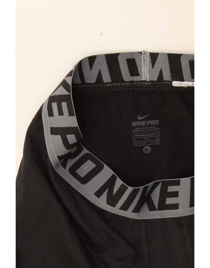 Nike Boys Graphic Leggings 13-14 Years XL Black Colourblock