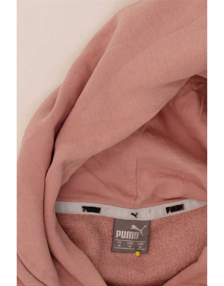 Puma Womens Graphic Hoodie Jumper UK 14 Medium Pink