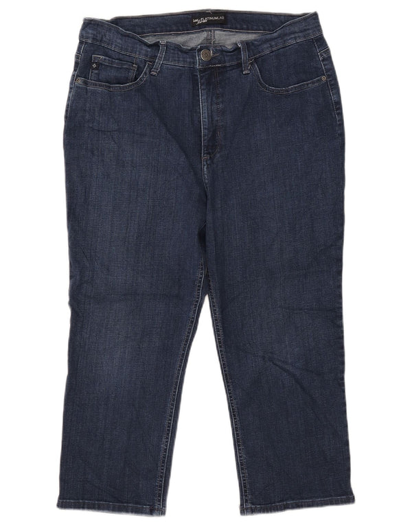 LEE Womens Platinum Label Capri Jeans W34 L21 Navy Blue