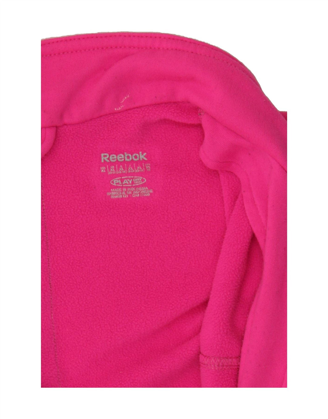 REEBOK Womens Tracksuit Top Jacket UK 20/22 XL Pink Polyester Vintage Reebok and Second-Hand Reebok from Messina Hembry 