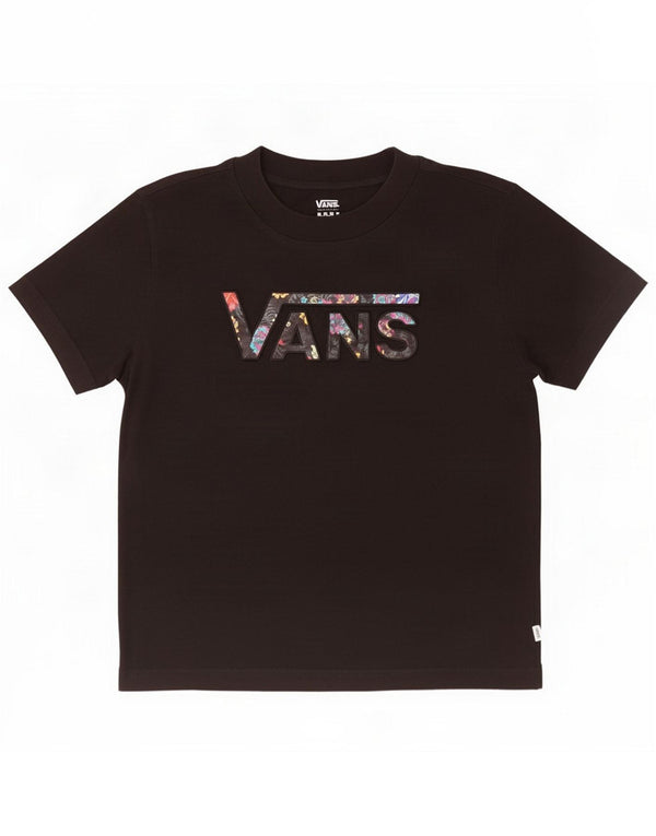 Vans Womens Graphic T-Shirt Top UK 14 Medium Black Cotton