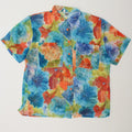 VINTAGE Womens Oversized Shirt Blouse UK 14/16 Large Multicoloured Tie Dye Vintage Vintage and Second-Hand Vintage from Messina Hembry 