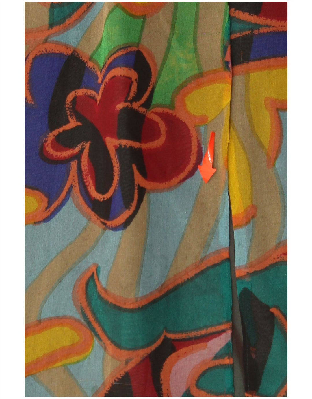 VINTAGE Womens Abstract Pattern Shift Dress UK 14 Medium Multicoloured