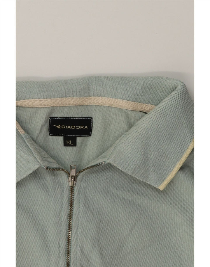 DIADORA Mens Polo Shirt XL Blue Cotton Vintage Diadora and Second-Hand Diadora from Messina Hembry 