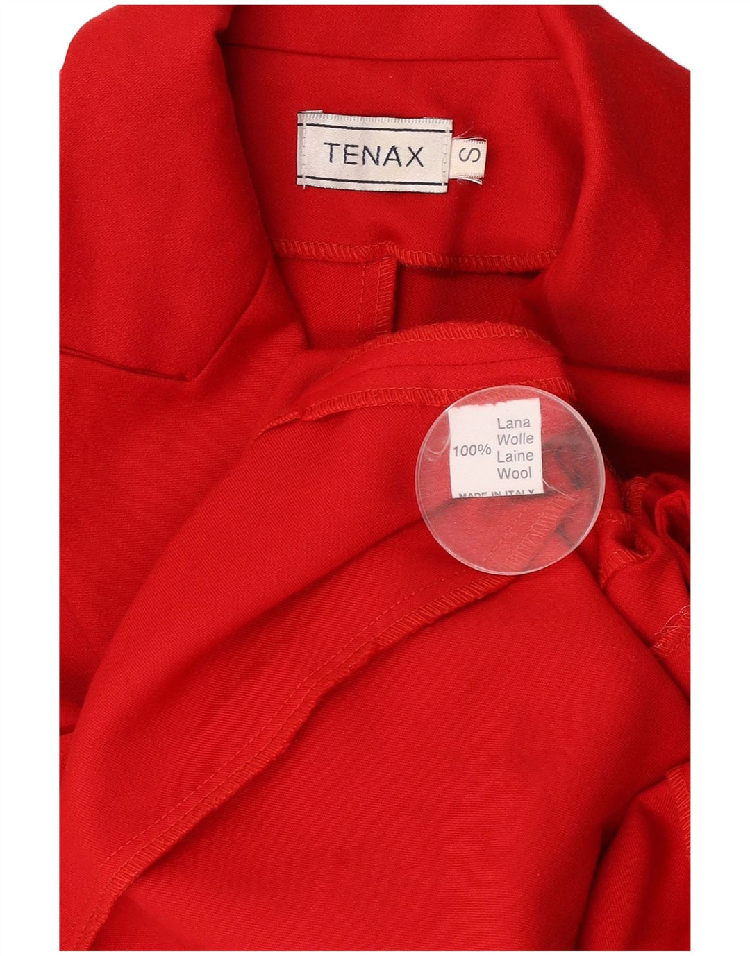 Tenax Womens Long Sleeve Sheath Dress UK 10 Small Red Wool