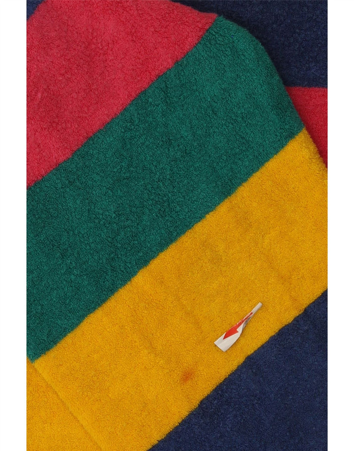 Vintage Womens Fleece Jumper IT 44 Medium Multicoloured Striped Cotton