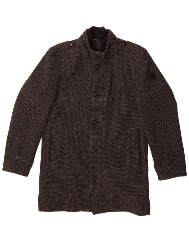 Engbers Mens Military Overcoat EU 50  Large Grey Polyester