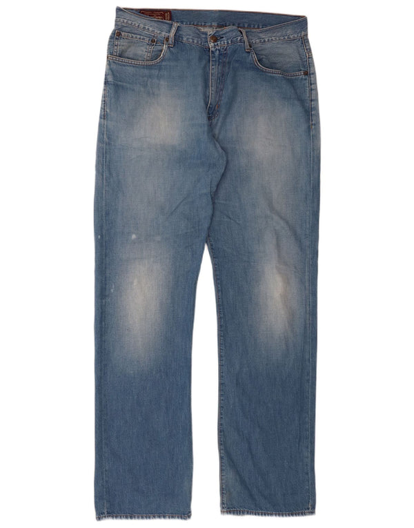Marlboro Classics Mens Straight Jeans W36 L34 Blue Cotton