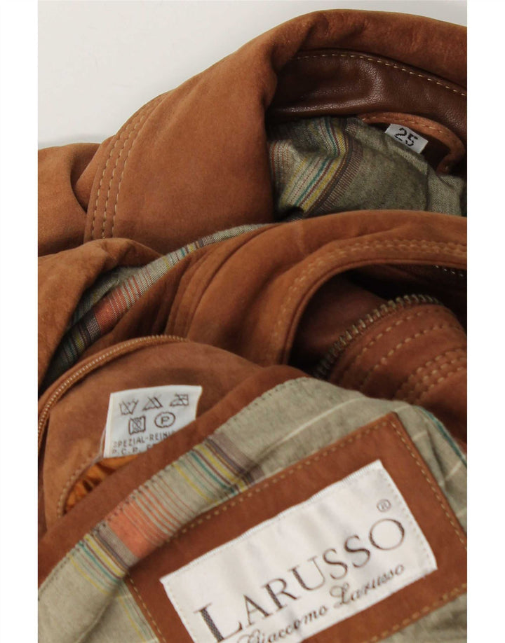 Giaccomo Larusso Mens Suede Jacket UK 42 XL Brown Leather