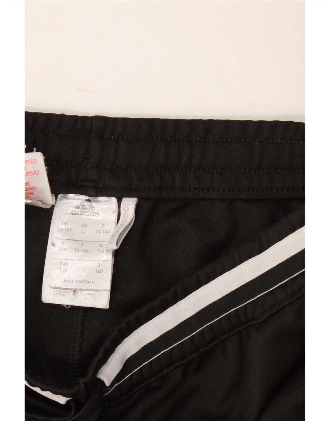 Adidas Boys Tracksuit Trousers 13-14 Years Black Polyester
