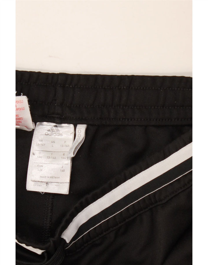 Adidas Boys Tracksuit Trousers 13-14 Years Black Polyester