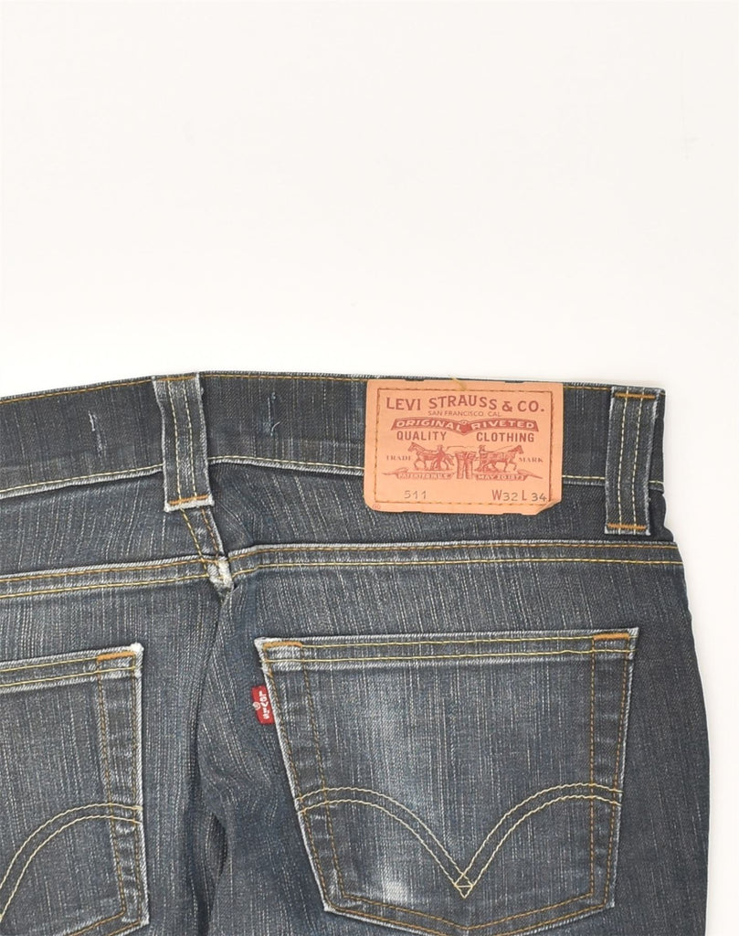 LEVI'S Womens 511 Slim Jeans W32 L28 Blue Cotton | Vintage Levi's | Thrift | Second-Hand Levi's | Used Clothing | Messina Hembry 