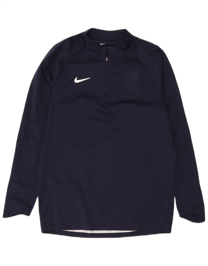 Nike Mens Inter Milan Graphic Pullover Tracksuit Top Large Navy Blue
