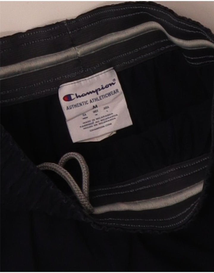 CHAMPION Womens Tracksuit Trousers UK 12 Medium  Navy Blue Cotton