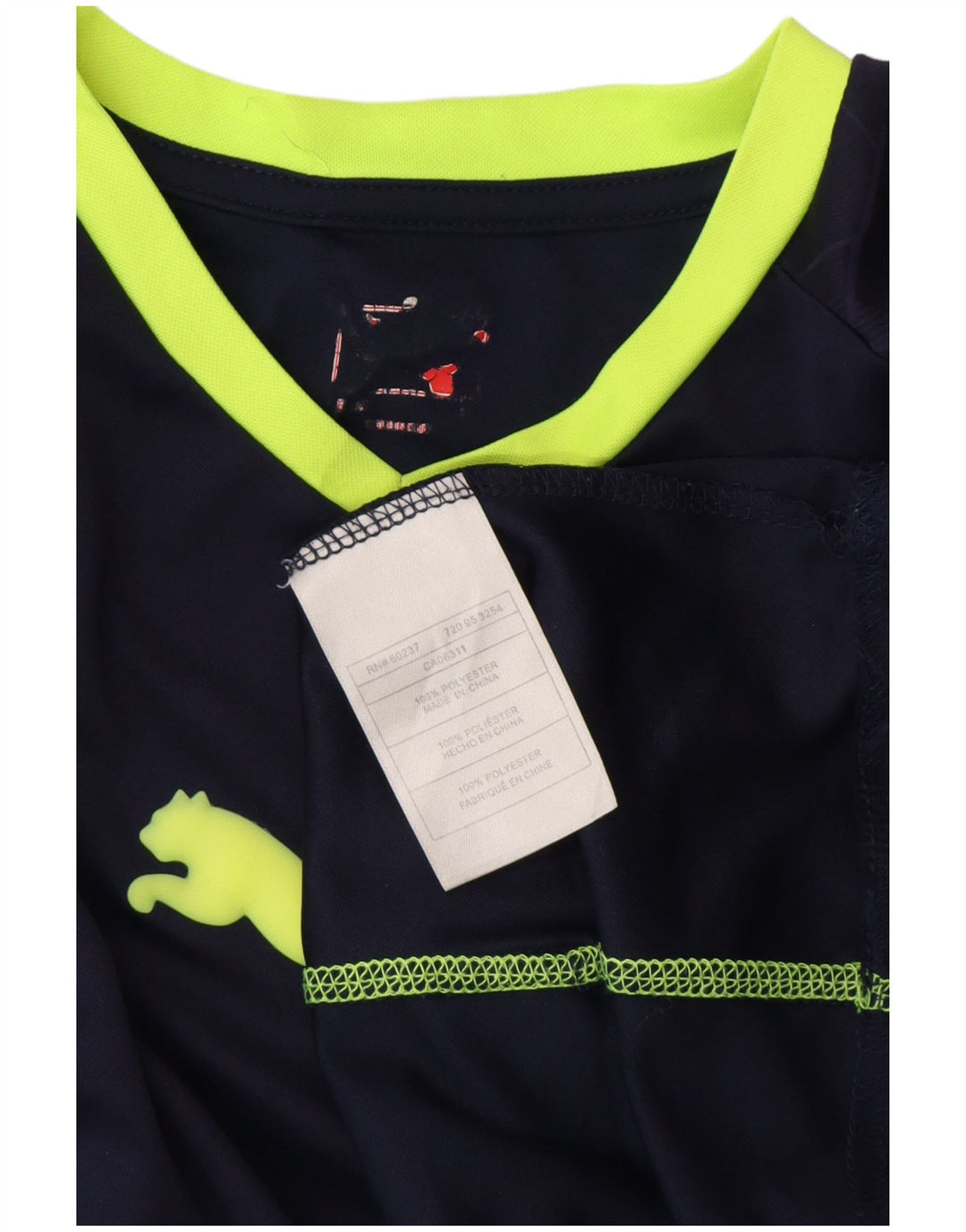 PUMA Womens Graphic T-Shirt Top Medium Navy Blue Polyester