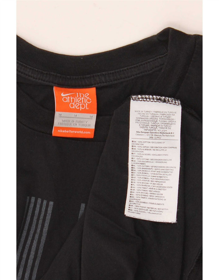 Adidas Mens Graphic T-Shirt Top Medium Black Cotton