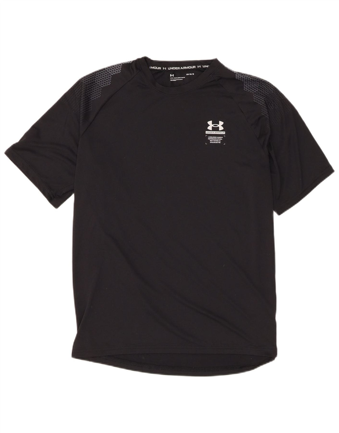 Under Armour Mens T-Shirt Top Large Black Polyester