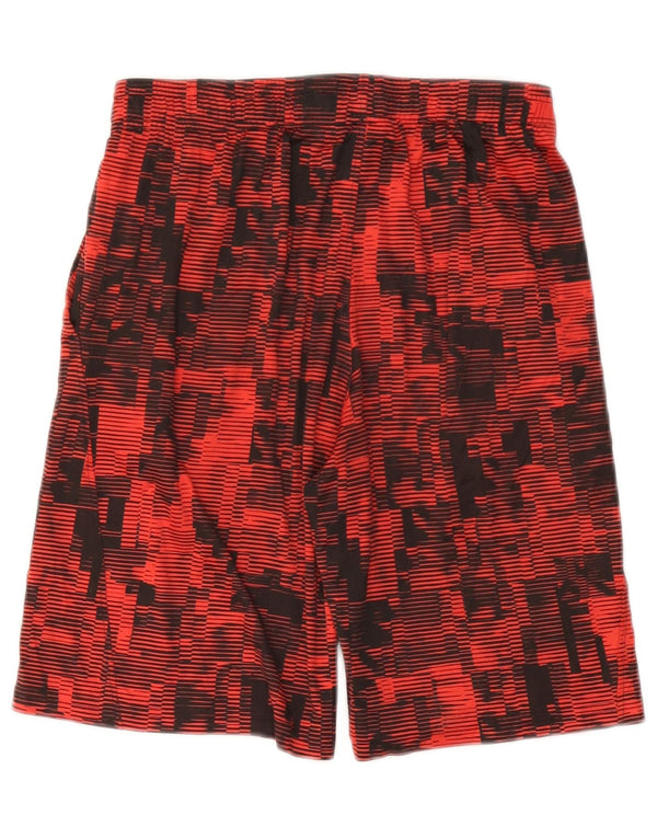 UNDER ARMOUR Boys Heat Gear Sport Shorts 13-14 Years XL Red Geometric