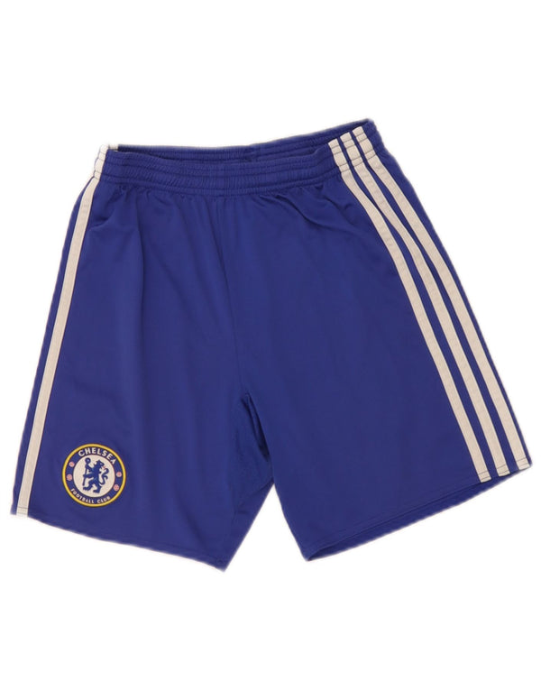 Adidas Boys Chelsea FC Graphic Sport Shorts 11-12 Years  Blue Polyester
