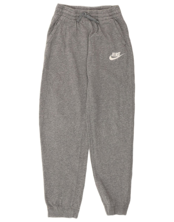 Nike Girls Tracksuit Trousers Joggers 13-14 Years XL Grey Cotton