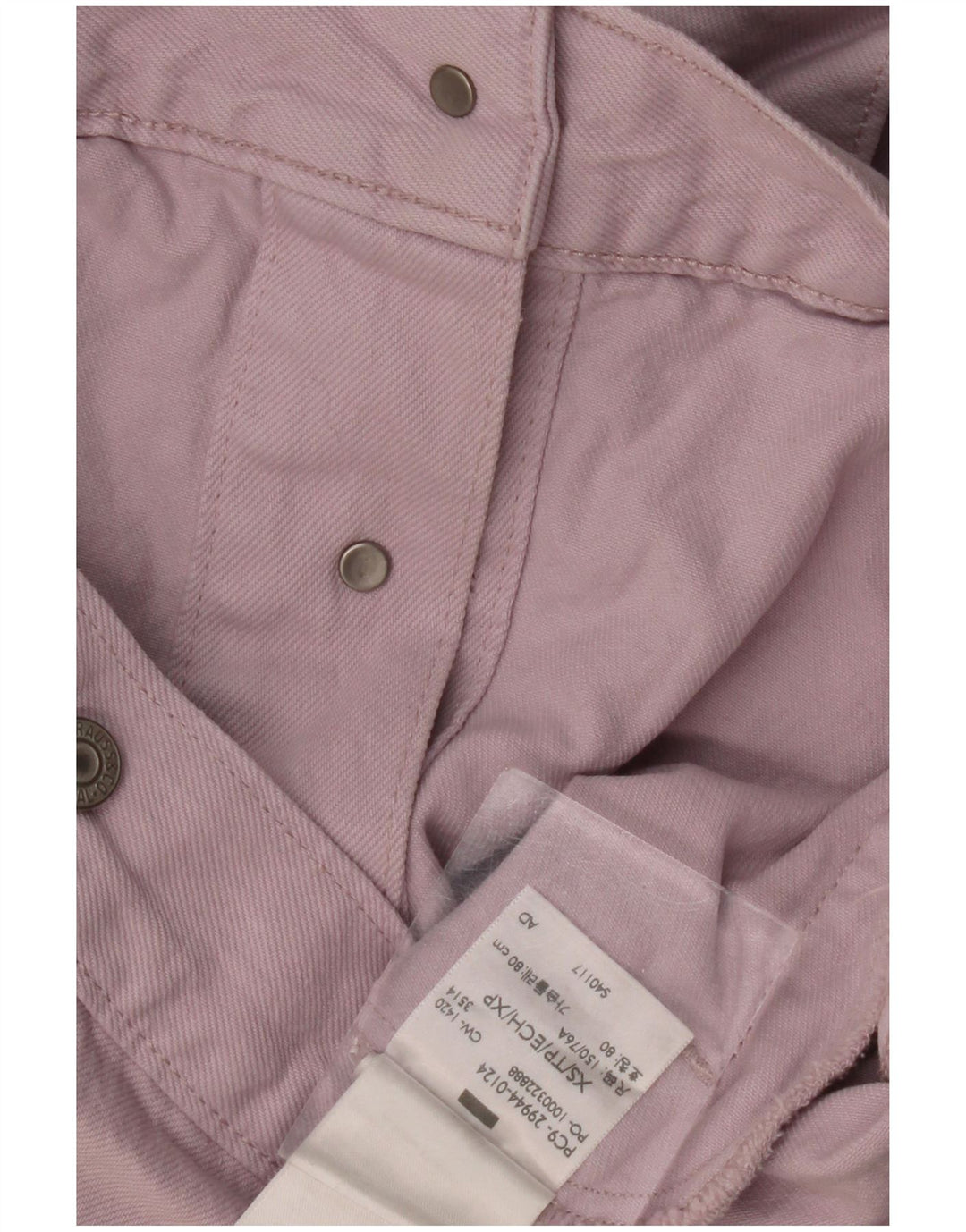 LEVI'S Womens Denim Jacket UK 6 XS Purple Cotton