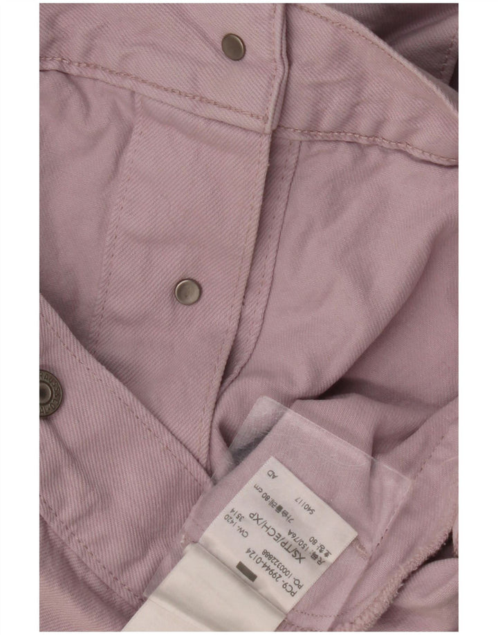 LEVI'S Womens Denim Jacket UK 6 XS Purple Cotton