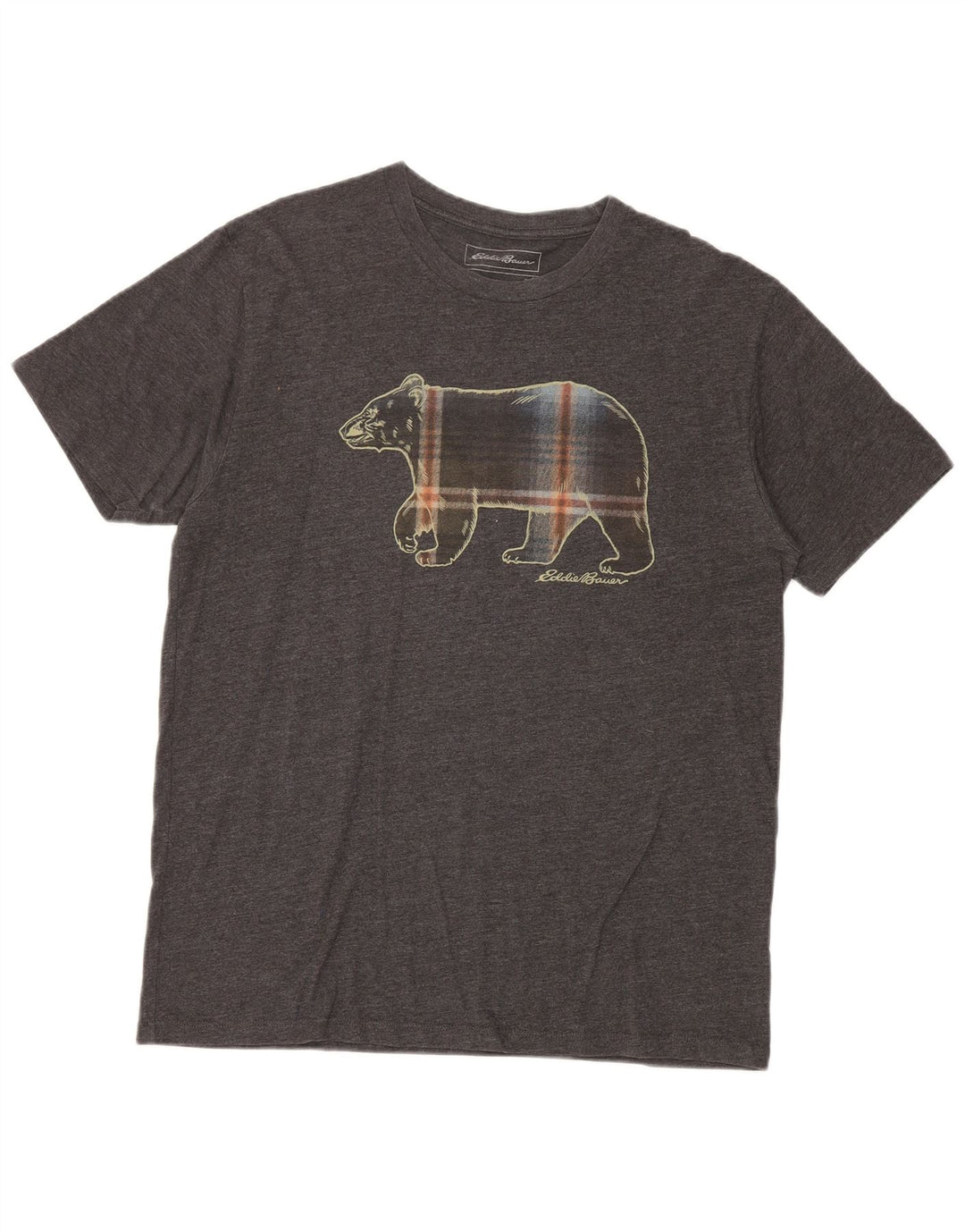 Eddie Bauer Mens Graphic T-Shirt Top Medium Grey Cotton