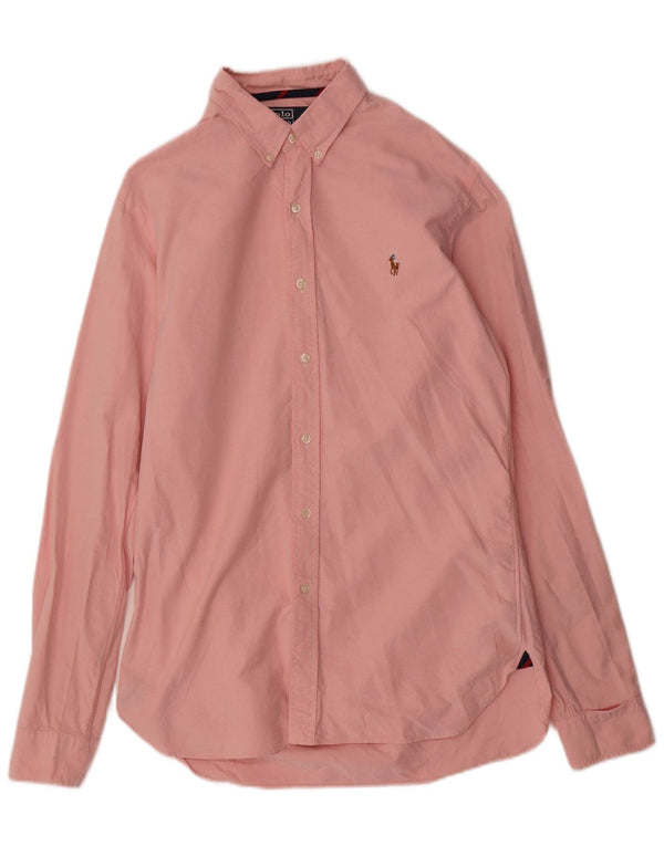 Polo Ralph Lauren Mens Slim Fit Shirt Medium Pink Cotton