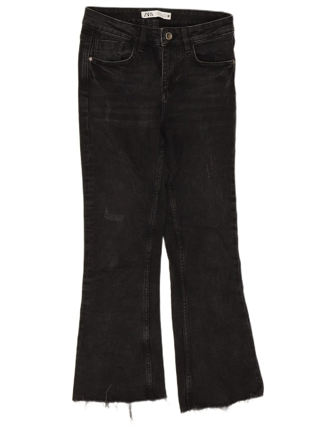 Zara Womens Crop Bootcut Jeans EU 34 2XS W24 L25 Grey