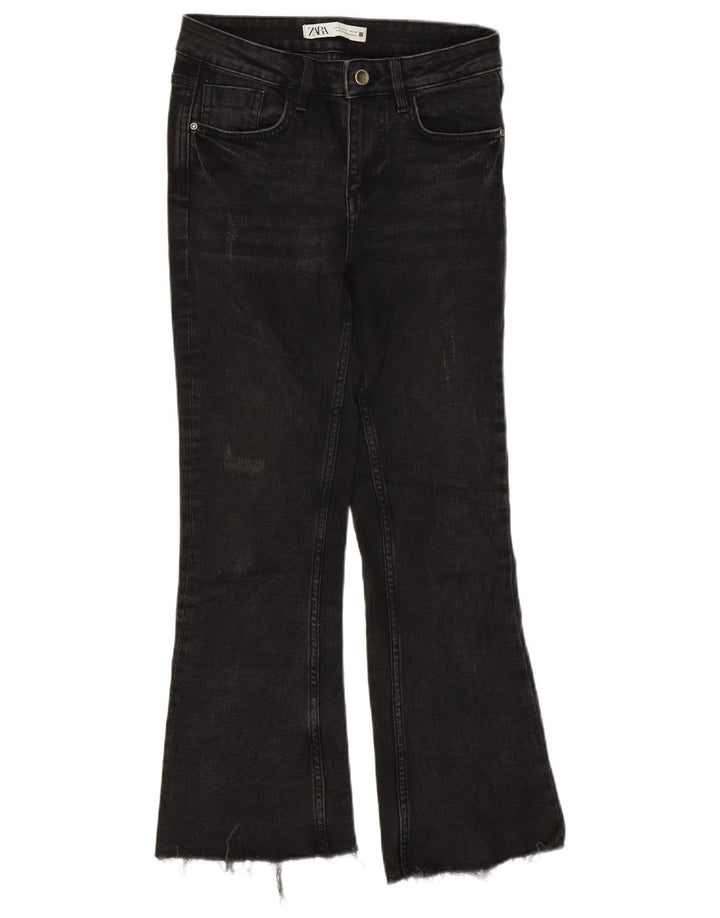 Zara Womens Crop Bootcut Jeans EU 34 2XS W24 L25 Grey