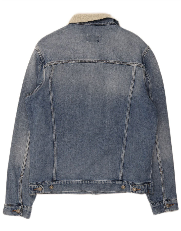 Lee Mens Riders Denim Jacket UK 40 Large Blue Colourblock Cotton