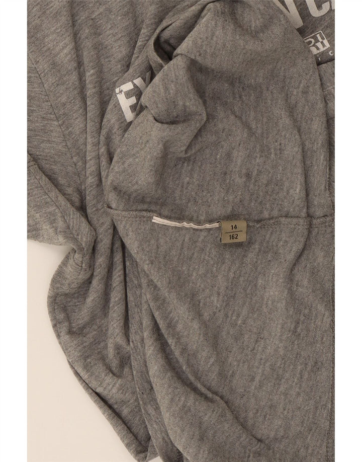 NAPAPIJRI Boys Graphic T-Shirt Top 13-14 Years Grey Vintage Napapijri and Second-Hand Napapijri from Messina Hembry 