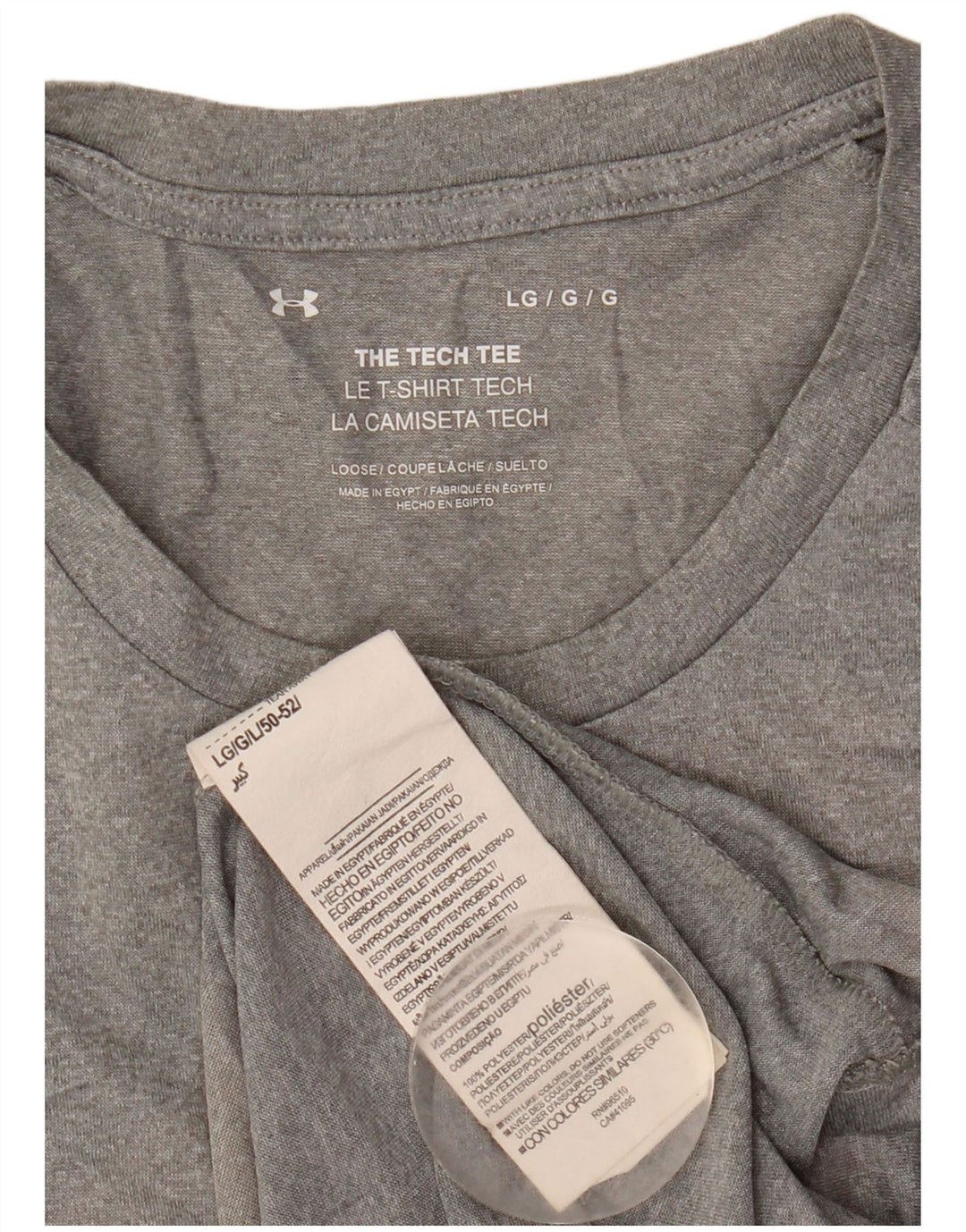 Under Armour Mens T-Shirt Top Large Grey Flecked Polyester